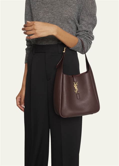 ysl leather hobo|saint laurent hobo shoulder bag.